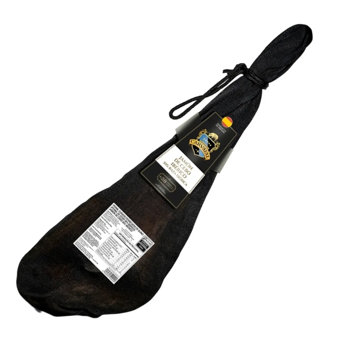 Jamón Carvajal 50% Ibérico 28 Meses Peça Inteira com Jamoneira